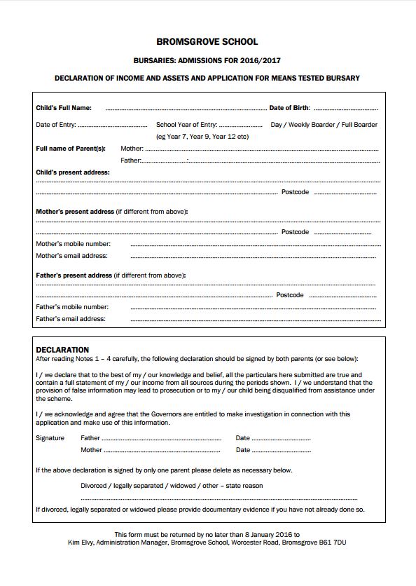 of example application bursary form Nsfas application pdf ukzn form 2018