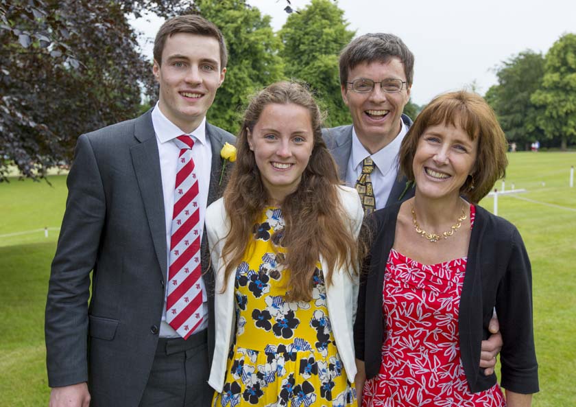 Commemoration Day 2014 - Head Boy Samuel Leather with his family