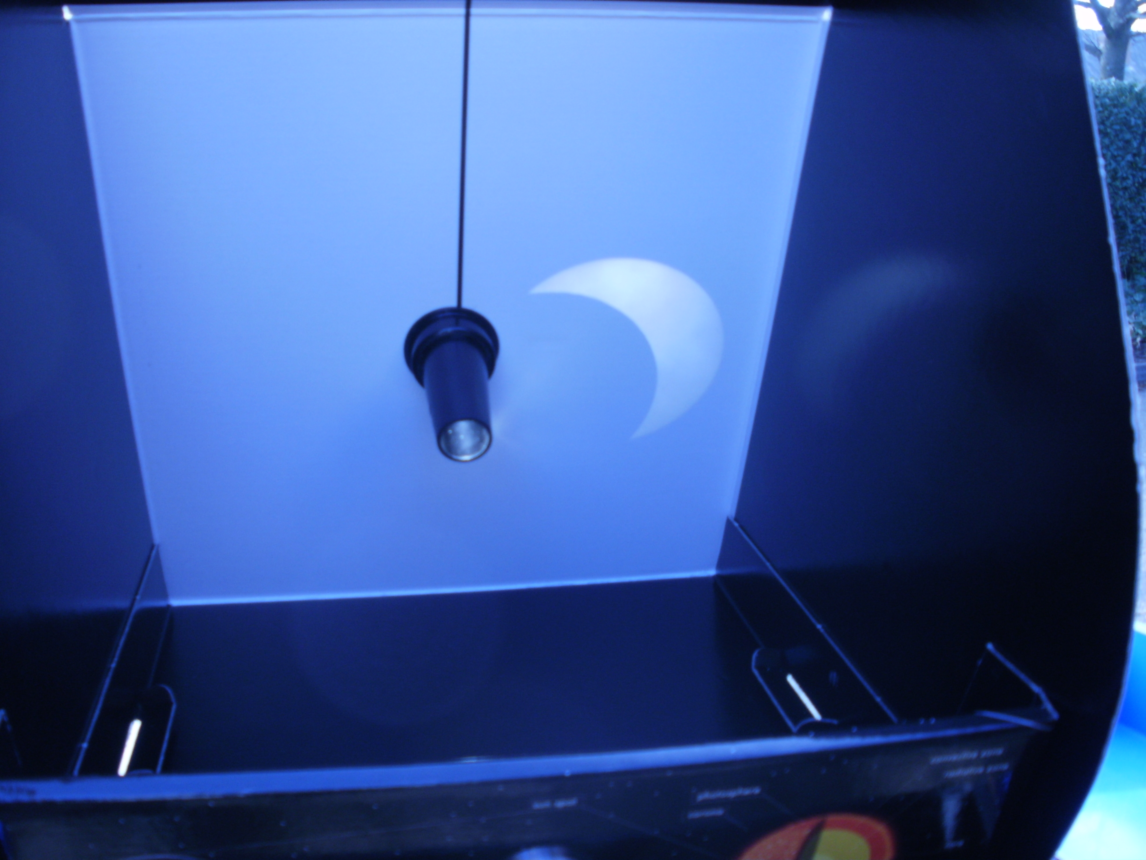 The partial eclipse as seen through the solar scope - taken at 9.12am