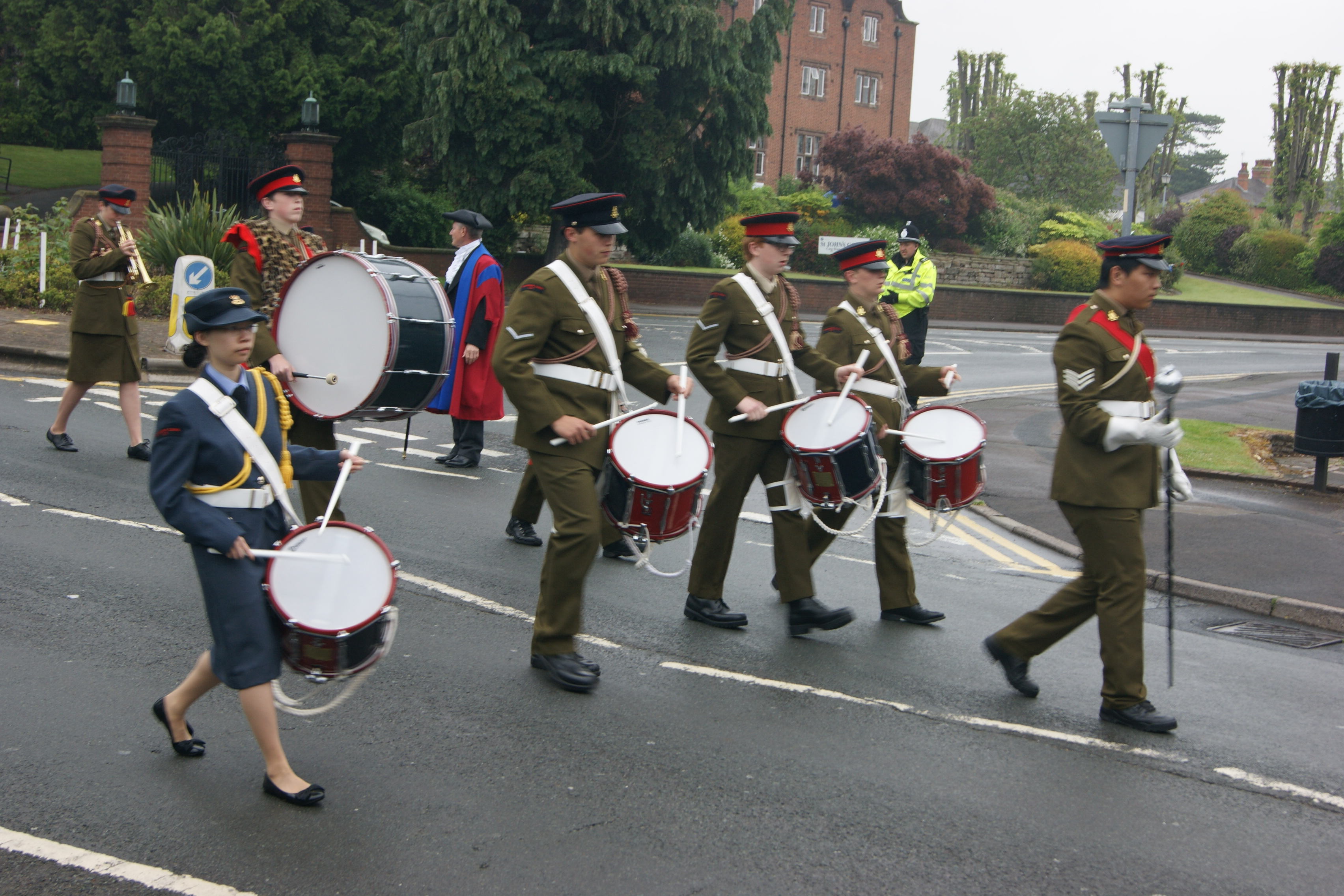 The Corps of Drums lead the procession during the Court Leet Fair Day, June 20th 2015