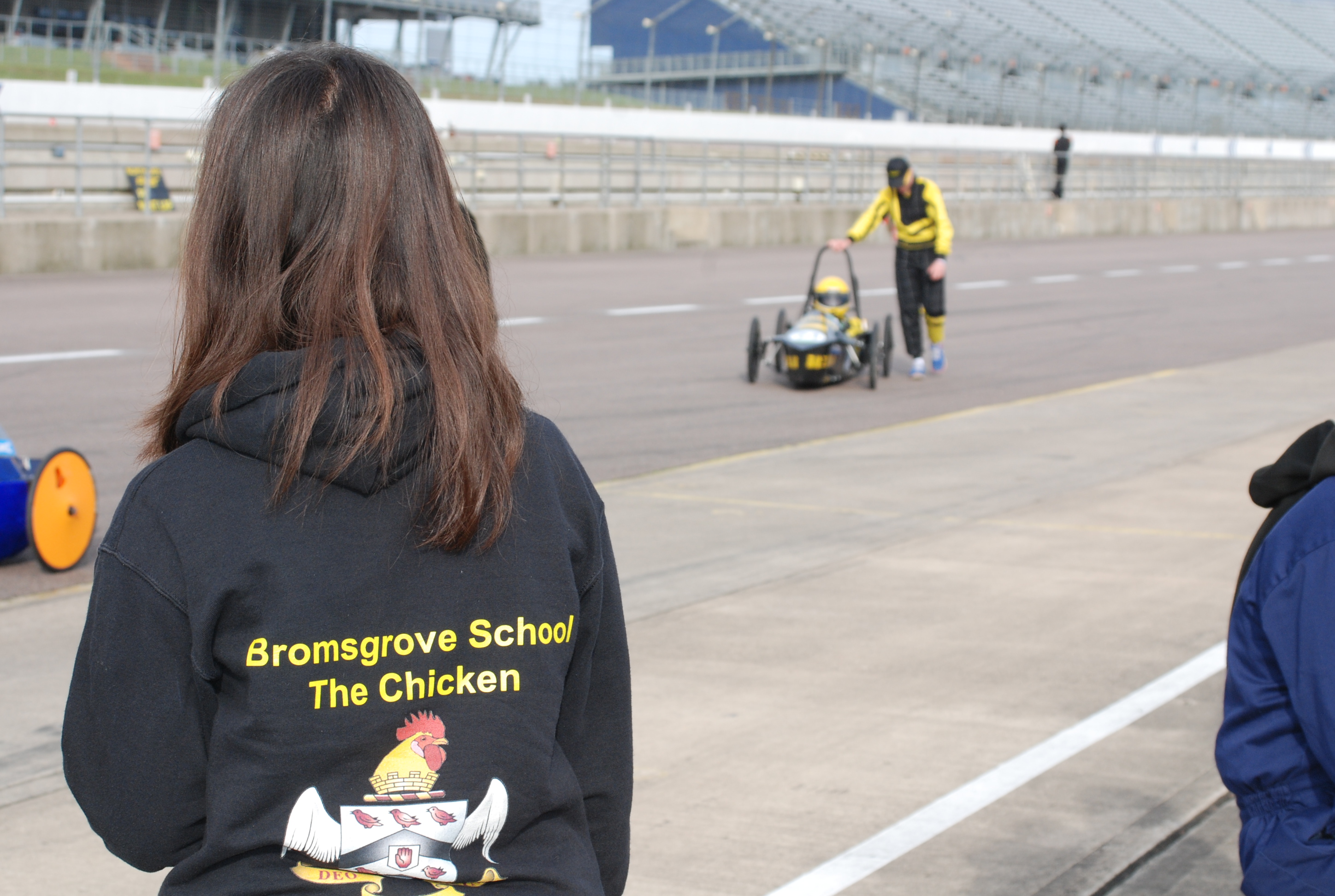 'The Chicken' Electric Car team competing at the Rockingham Finals, 10th-11th October 2015