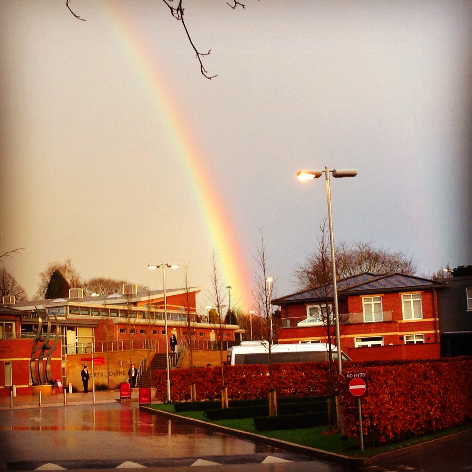 A rainbow across Elmshurst and the Sports Centre