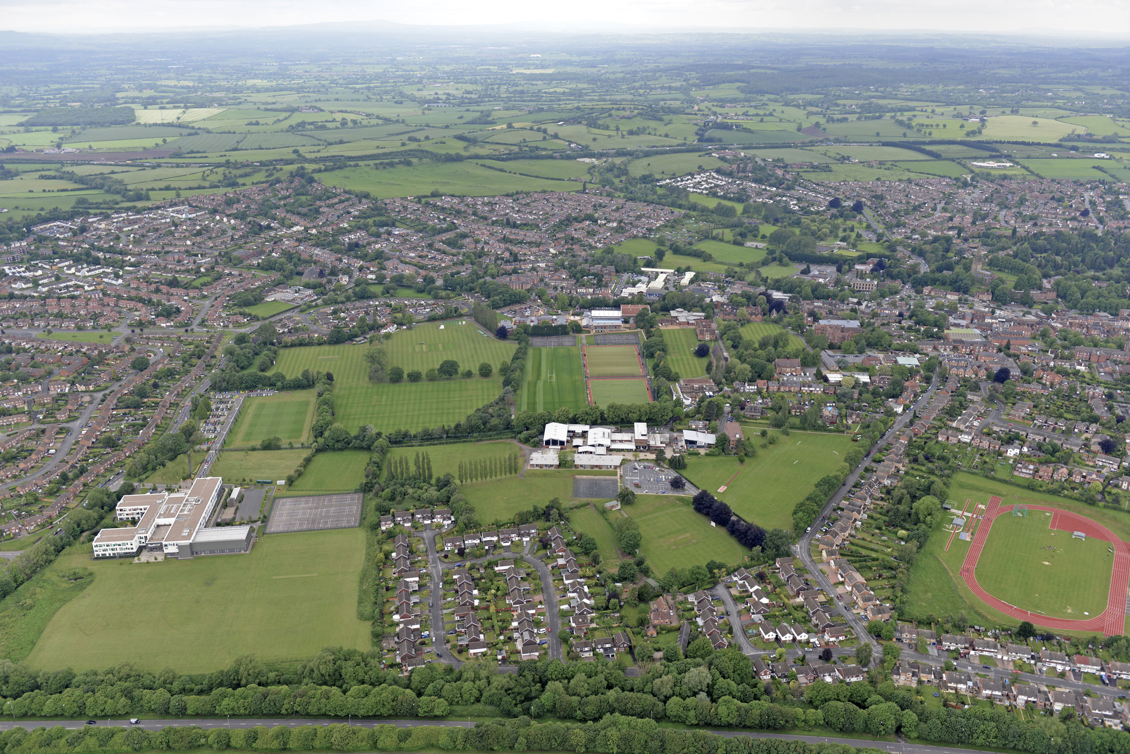 An aerial view of the School site