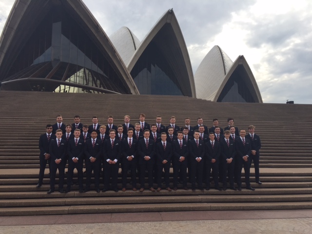 Team Photo in front of the Sydney Opera House - Rugby Tour 2015